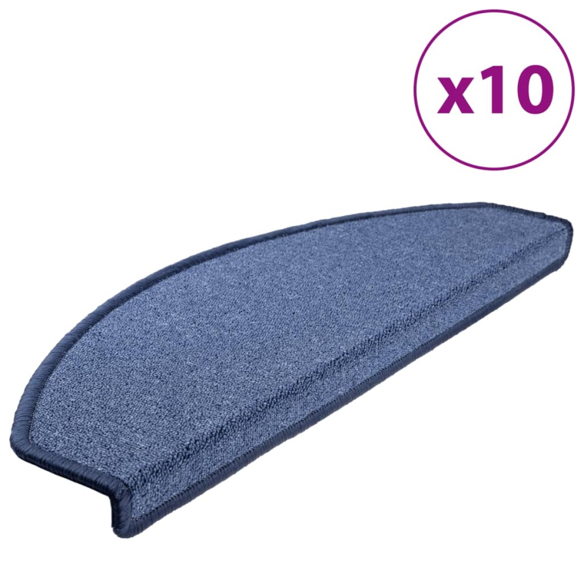 vidaXL Πατάκια Σκάλας 10 τεμ. Μπλε 65x24x4 εκ.