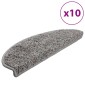 vidaXL Πατάκια Σκάλας 10 τεμ. Γκρι 65 x 21 x 4 εκ.