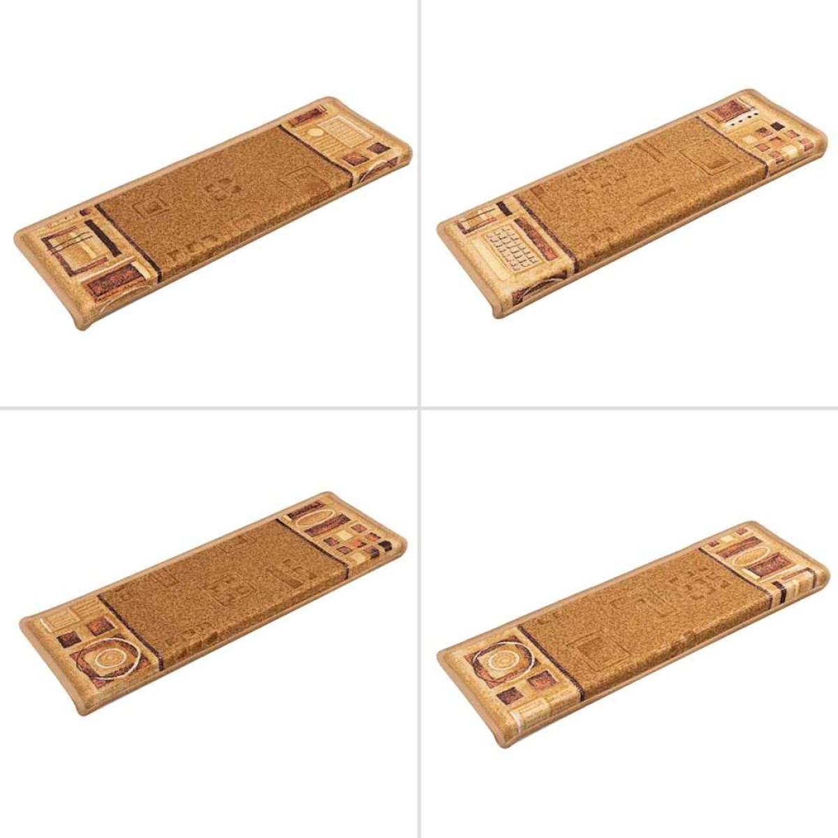 vidaXL Πατάκια Σκάλας Αυτοκόλλητα 10 τεμ. Μπεζ 65x21x4 εκ.