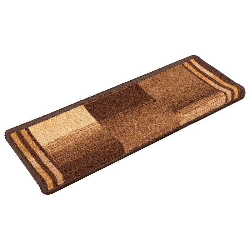 vidaXL Πατάκια Σκάλας Αυτοκόλλητα 10 τεμ. Καφέ 65x21x4 εκ.
