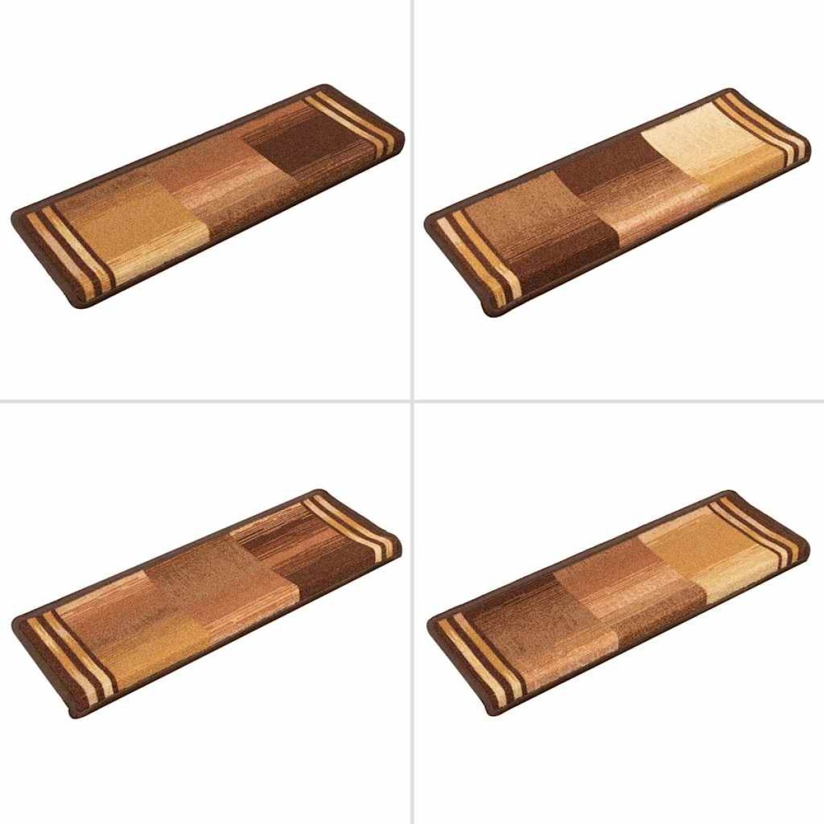 vidaXL Πατάκια Σκάλας Αυτοκόλλητα 10 τεμ. Καφέ 65x21x4 εκ.