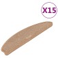 vidaXL Πατάκια Σκάλας Μοκέτα 15 τεμ. Ανοιχτό Καφέ 65 x 21 x 4 εκ.