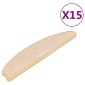 vidaXL Πατάκια Σκάλας Μοκέτα 15 τεμ. Κρεμ 65 x 21 x 4 εκ.