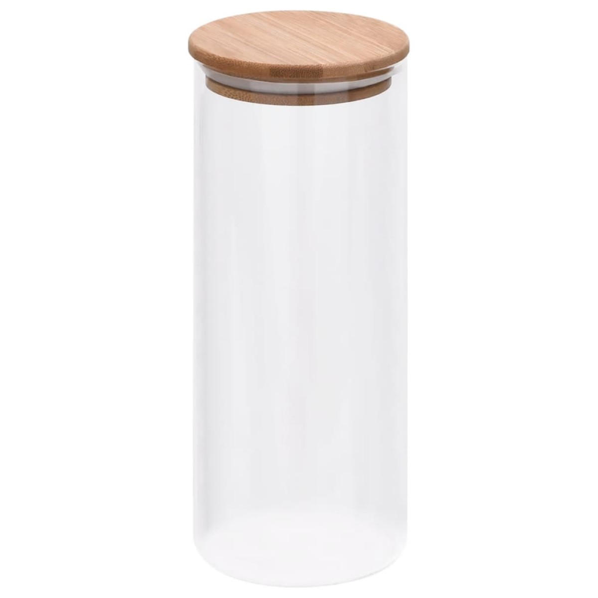 vidaXL Βάζα 6 τεμ. 1000 ml Γυάλινα με Καπάκι από Μπαμπού