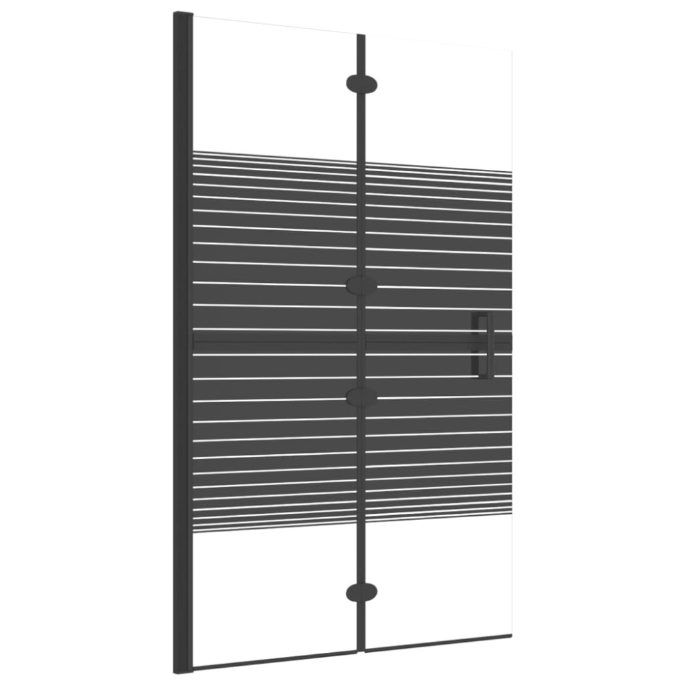 vidaXL Καμπίνα Μπανιέρας Πτυσσόμενη Μαύρη 80 x 140 εκ. από ESG