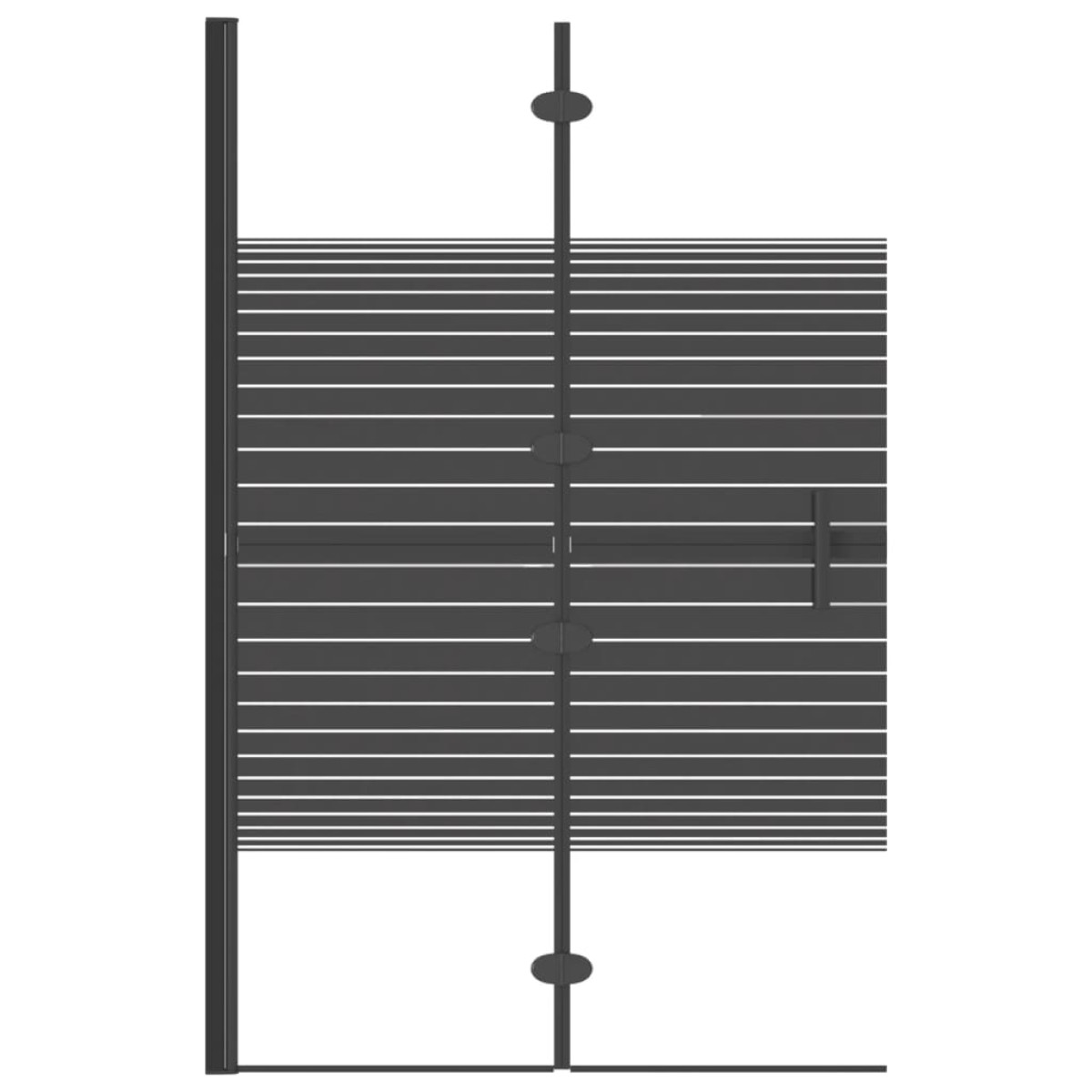 vidaXL Καμπίνα Μπανιέρας Πτυσσόμενη Μαύρη 80 x 140 εκ. από ESG