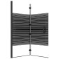 vidaXL Καμπίνα Μπανιέρας Πτυσσόμενη Μαύρη 120 x 140 εκ. από ESG