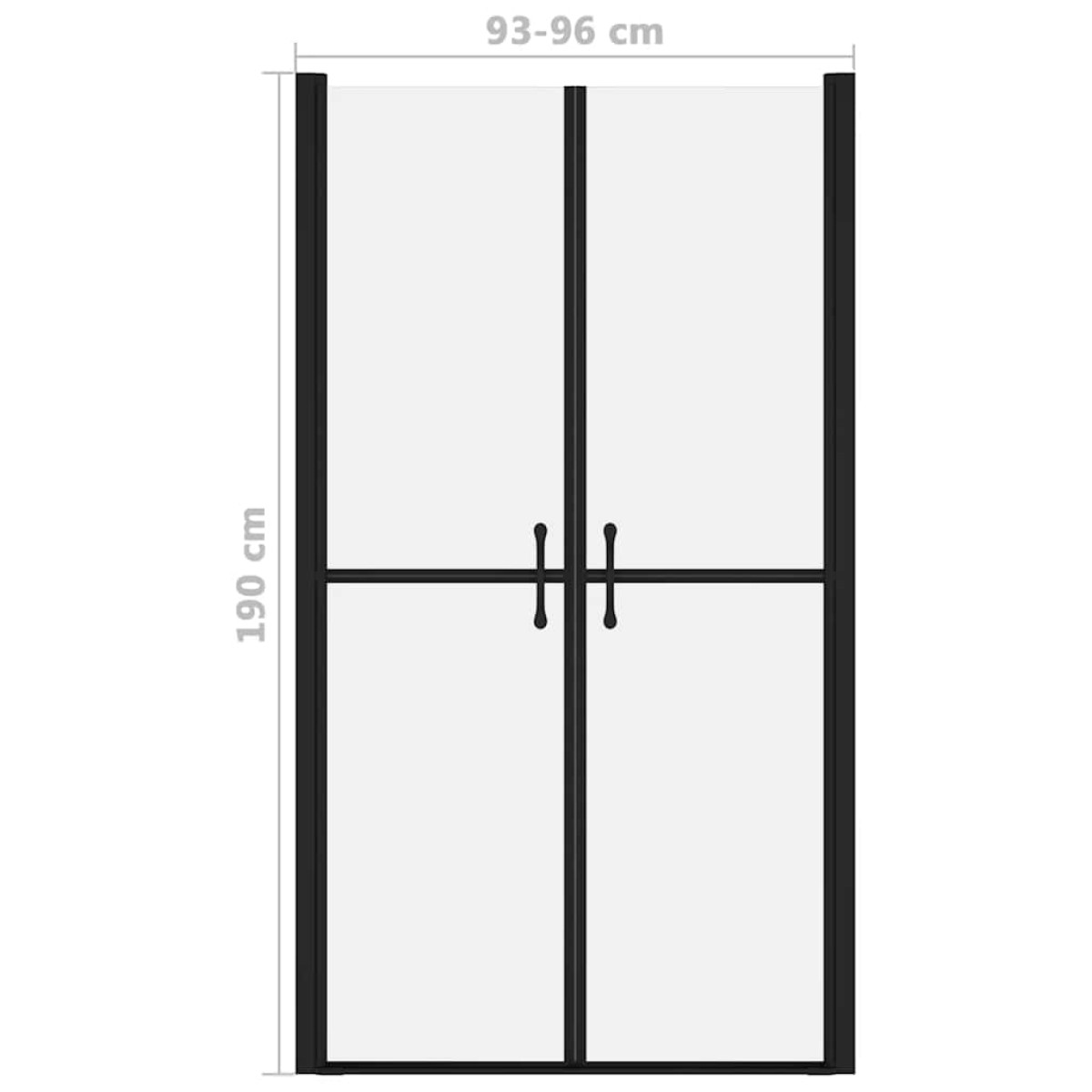 vidaXL Πόρτα Ντουζιέρας με Αμμοβολή (93-96) x 190 εκ. από ESG