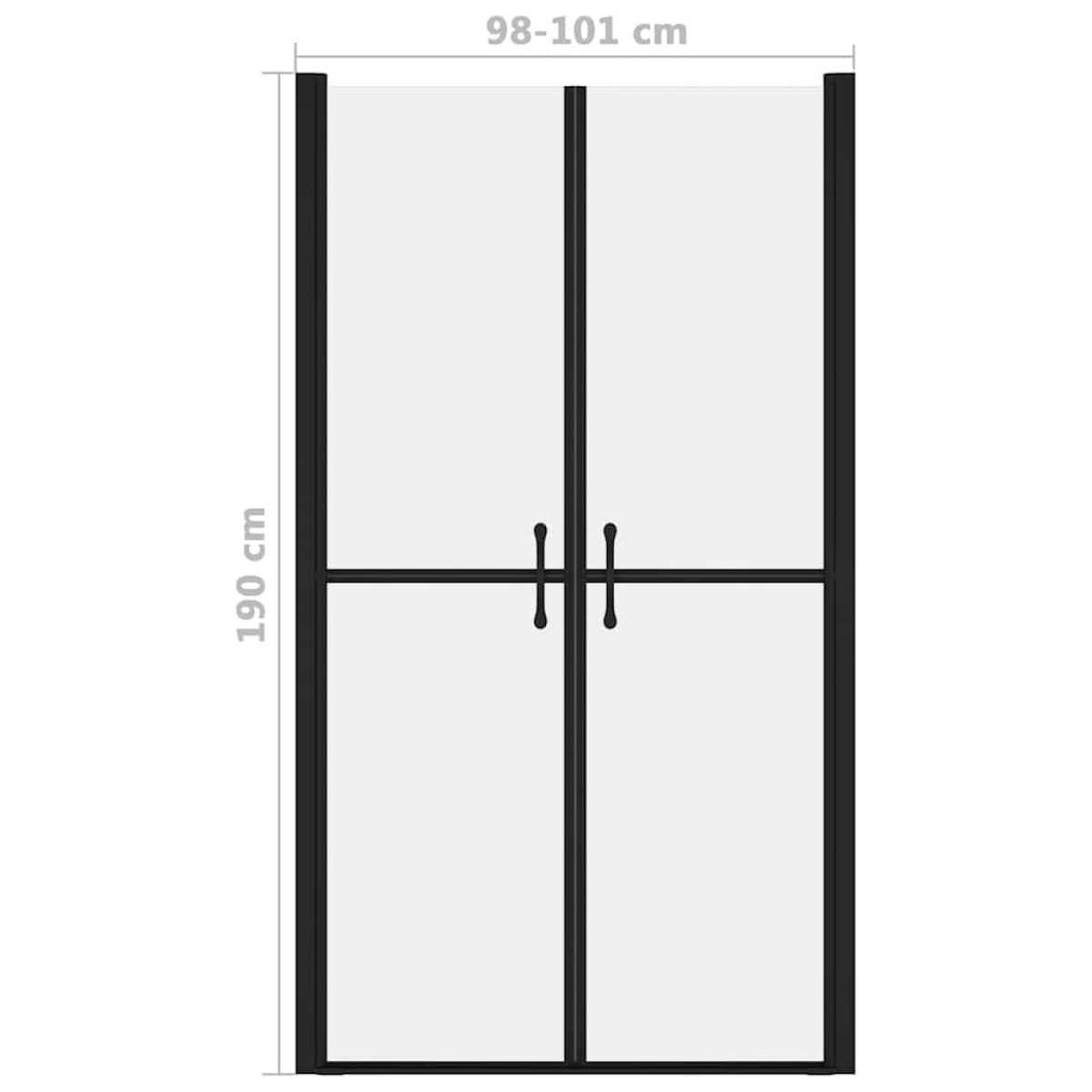 vidaXL Πόρτα Ντουζιέρας με Αμμοβολή (98-101) x 190 εκ. από ESG