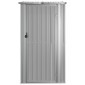 vidaXL Αποθήκη Κήπου Γκρι 118,5 x 97 x 209,5 εκ. Γαλβανισμένο Ατσάλι