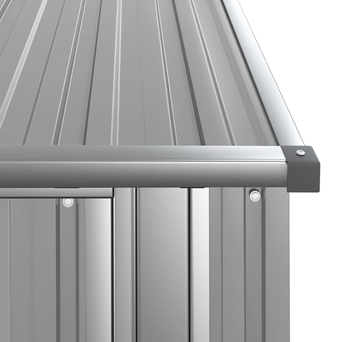 vidaXL Αποθήκη Κήπου Γκρι 118,5 x 97 x 209,5 εκ. Γαλβανισμένο Ατσάλι