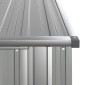 vidaXL Αποθήκη Κήπου Γκρι 118,5 x 97 x 209,5 εκ. Γαλβανισμένο Ατσάλι