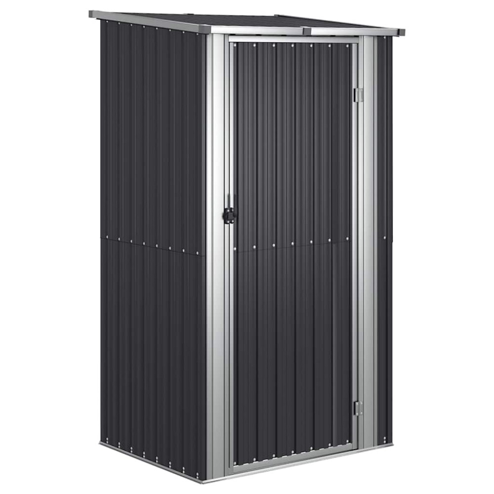 vidaXL Αποθήκη Κήπου Ανθρακί 118,5x97x209,5 εκ. Γαλβανισμένο Ατσάλι