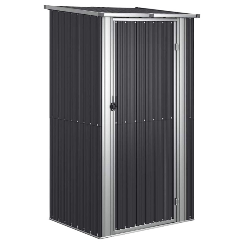 vidaXL Αποθήκη Κήπου Ανθρακί 118,5x97x209,5 εκ. Γαλβανισμένο Ατσάλι