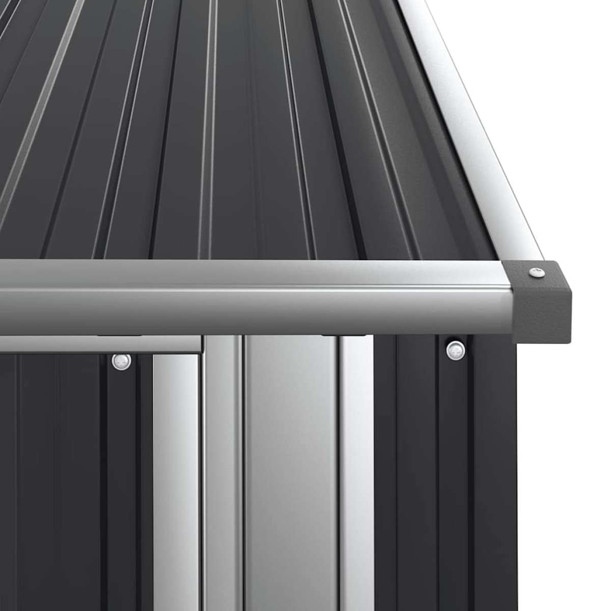 vidaXL Αποθήκη Κήπου Ανθρακί 118,5x97x209,5 εκ. Γαλβανισμένο Ατσάλι