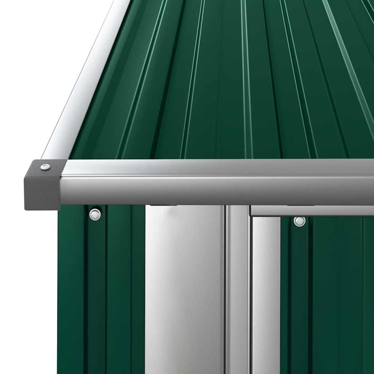 vidaXL Αποθήκη Κήπου Πράσινη 180,5x97x209,5 εκ. από Γαλβαν. Ατσάλι