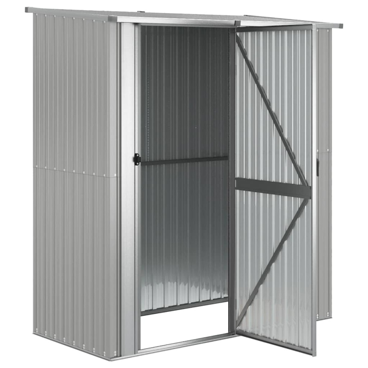 vidaXL Αποθήκη Κήπου Γκρι 180,5 x 97 x 209,5 εκ. από Γαλβαν. Ατσάλι