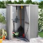vidaXL Αποθήκη Κήπου Γκρι 180,5 x 97 x 209,5 εκ. από Γαλβαν. Ατσάλι