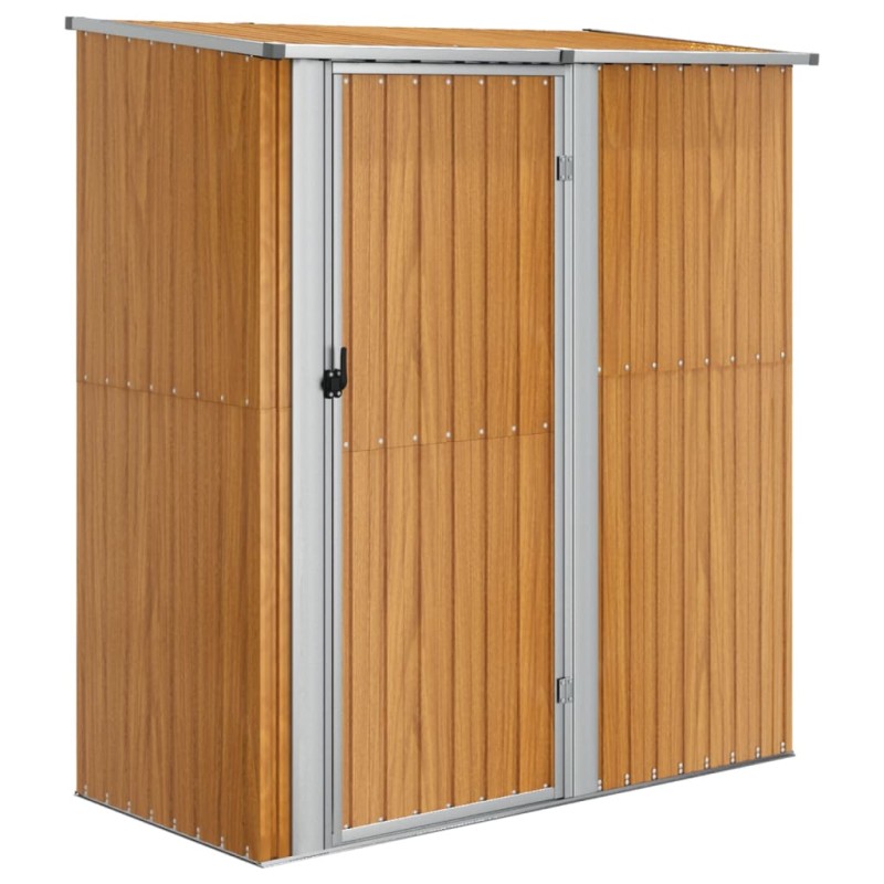 vidaXL Αποθήκη Κήπου 180,5 x 97 x 209,5 εκ. με Ξύλινη Όψη από Γαλβανισμένο Ατσάλι