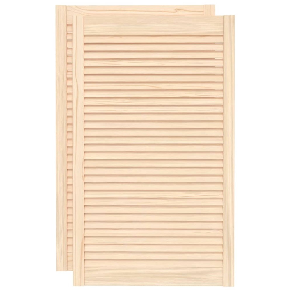 vidaXL Πορτάκια με Περσίδες 2 Τεμ. 99,3x59,4 εκ. από Μασίφ Ξύλο Πεύκου