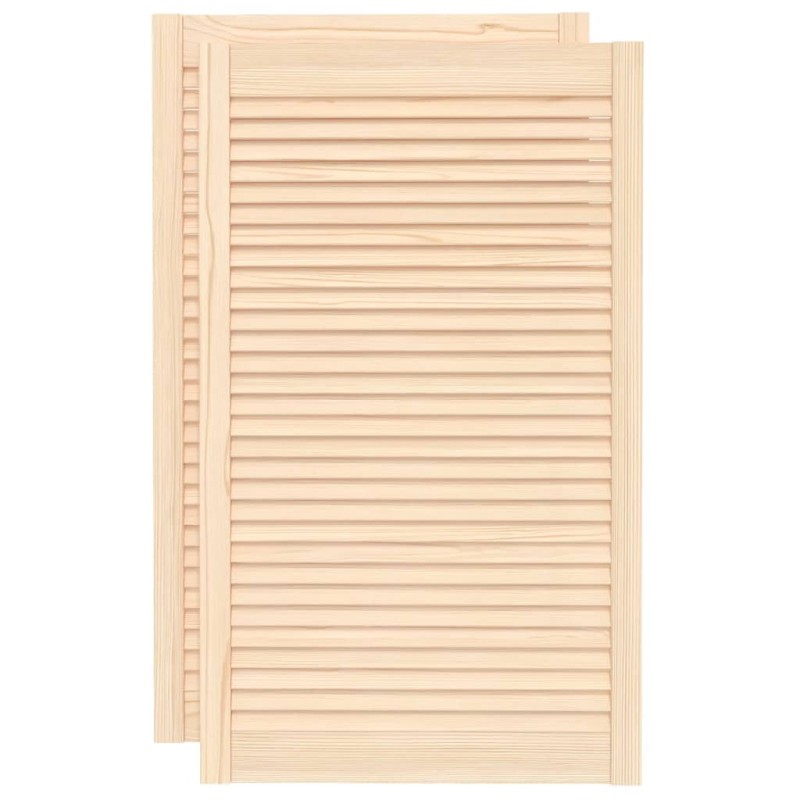 vidaXL Πορτάκια με Περσίδες 2 Τεμ. 99,3x59,4 εκ. από Μασίφ Ξύλο Πεύκου