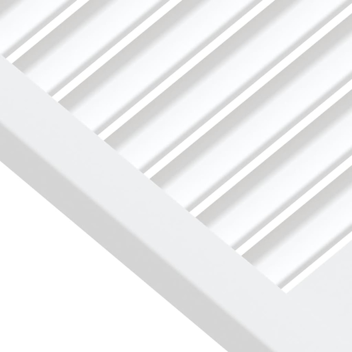 vidaXL Πορτάκια με Περσίδες 4 Τεμ. Λευκά 61,5x59,4εκ Μασίφ Ξύλο Πεύκου
