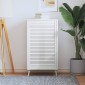 vidaXL Πορτάκι με Περσίδες Λευκό 99,3 x 59,4 εκ. από Μασίφ Ξύλο Πεύκου