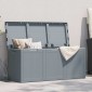 vidaXL Μπαούλο Αποθήκευσης Κήπου Γκρι 270 Λίτρα Ρατάν Πολυπροπυλενίου
