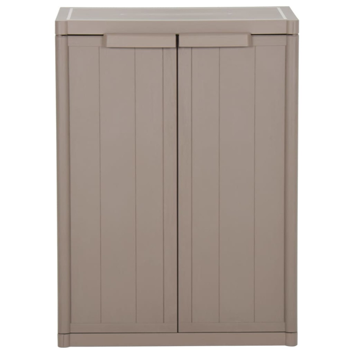 vidaXL Ντουλάπι Αποθήκευσης Κήπου Καφέ 65x45x88 εκ. PP Εμφάνιση Ξύλου