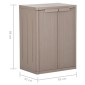 vidaXL Ντουλάπι Αποθήκευσης Κήπου Καφέ 65x45x88 εκ. PP Εμφάνιση Ξύλου