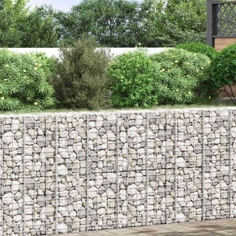 vidaXL Συρματοκιβώτια-Γλάστρες Υπερυψ. 3 τεμ. 30x30x100εκ. Σιδερένιες