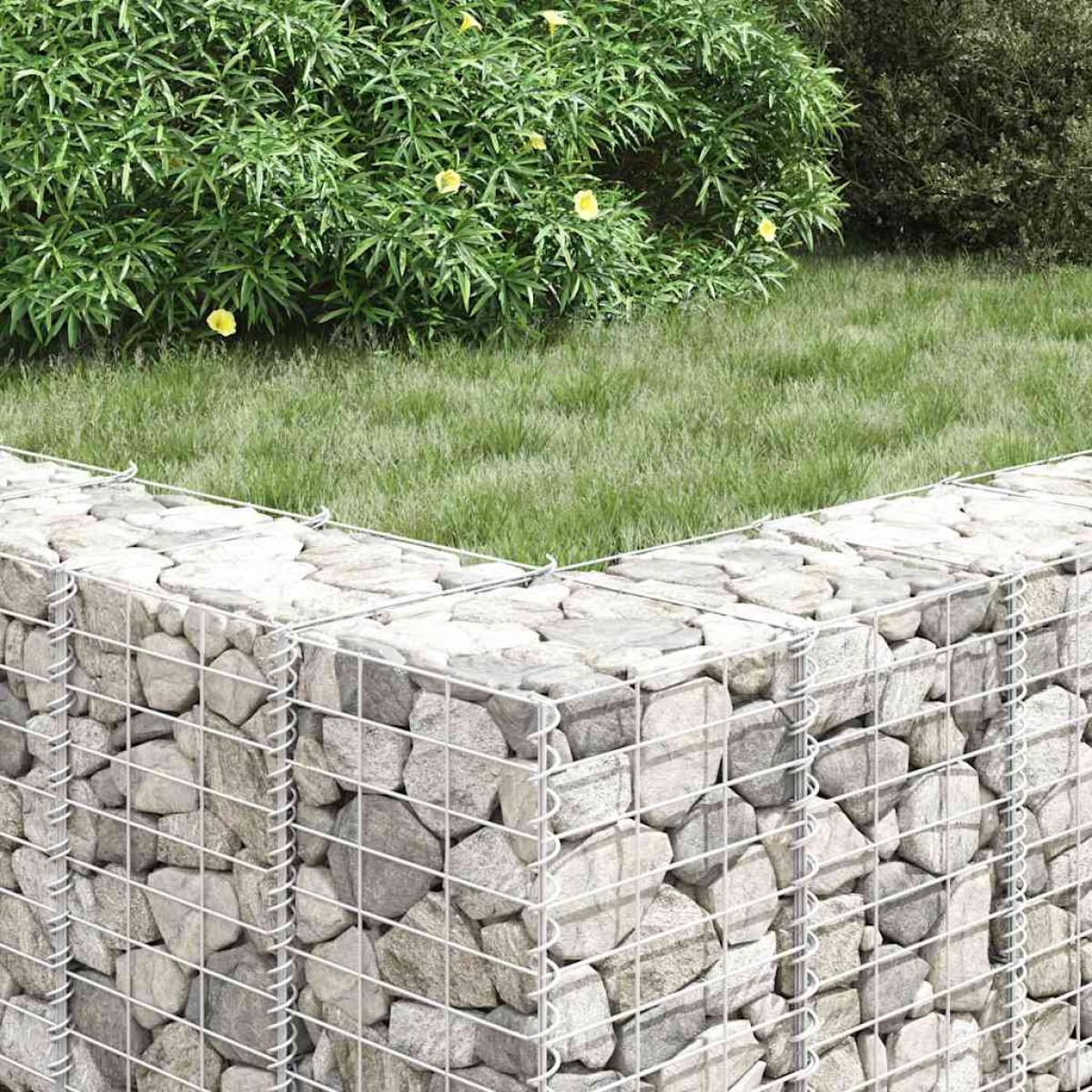 vidaXL Συρματοκιβώτια-Γλάστρες Υπερυψ. 3 τεμ. 30x30x100εκ. Σιδερένιες