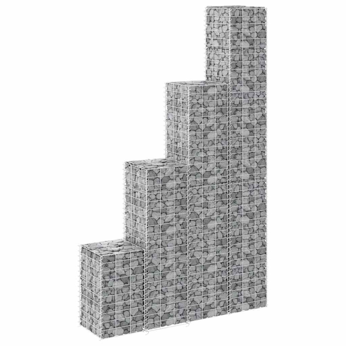vidaXL Συρματοκιβώτια-Γλάστρες Υπ. 4τεμ 30x30x50/100/150/200εκ Σιδερ.