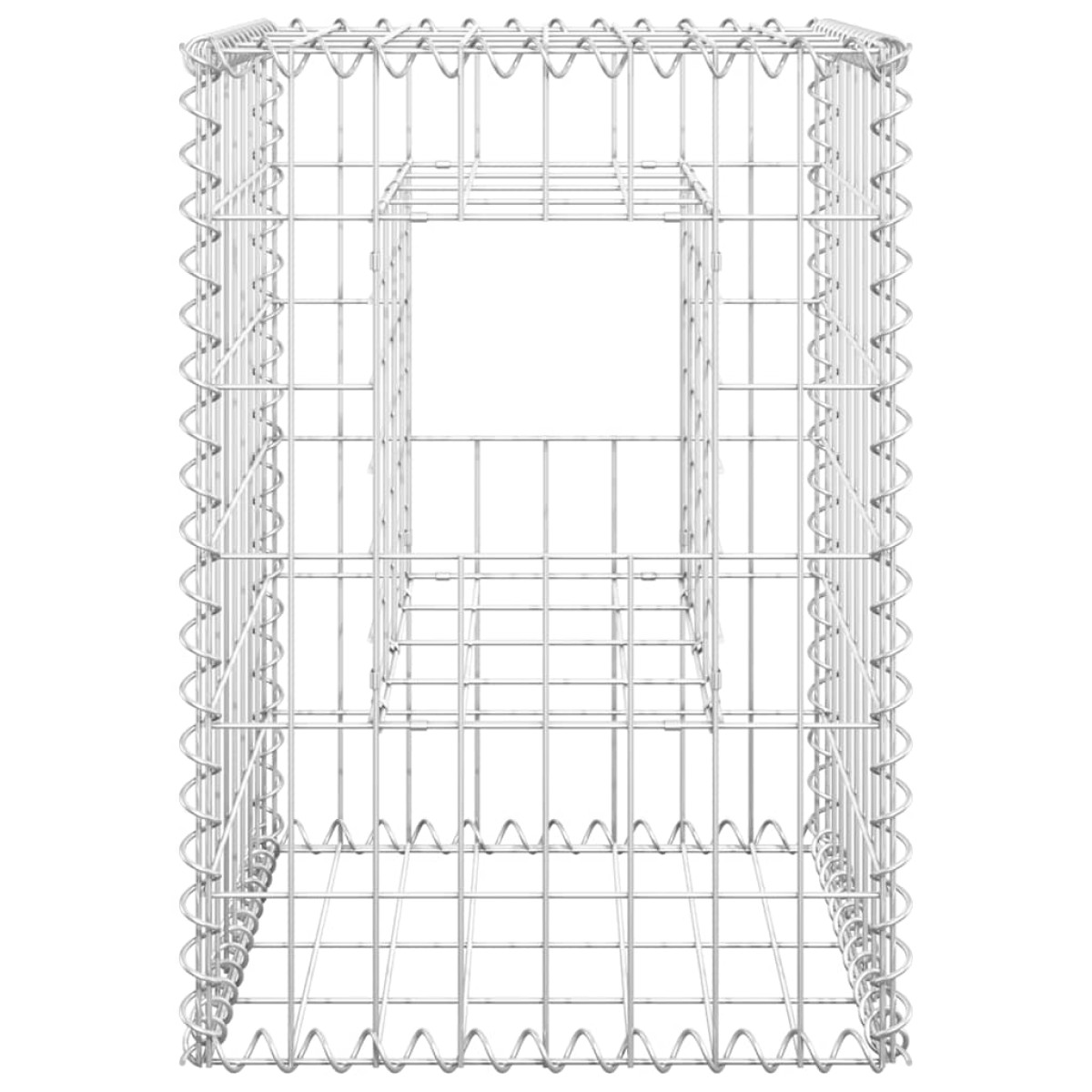 vidaXL Συρματοκιβώτια Στύλοι 2 τεμ. 40 x 40 x 60 εκ. Σιδερένιοι