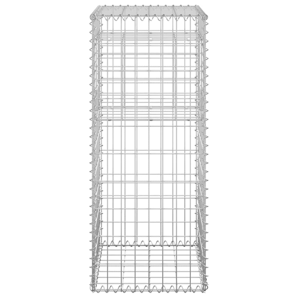 vidaXL Συρματοκιβώτια Στύλοι 2 τεμ. 40 x 40 x 100 εκ. Σιδερένιοι