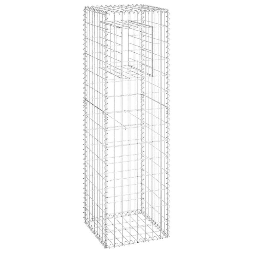 vidaXL Συρματοκιβώτιο Στύλος 40 x 40 x 140 εκ. Σιδερένιο