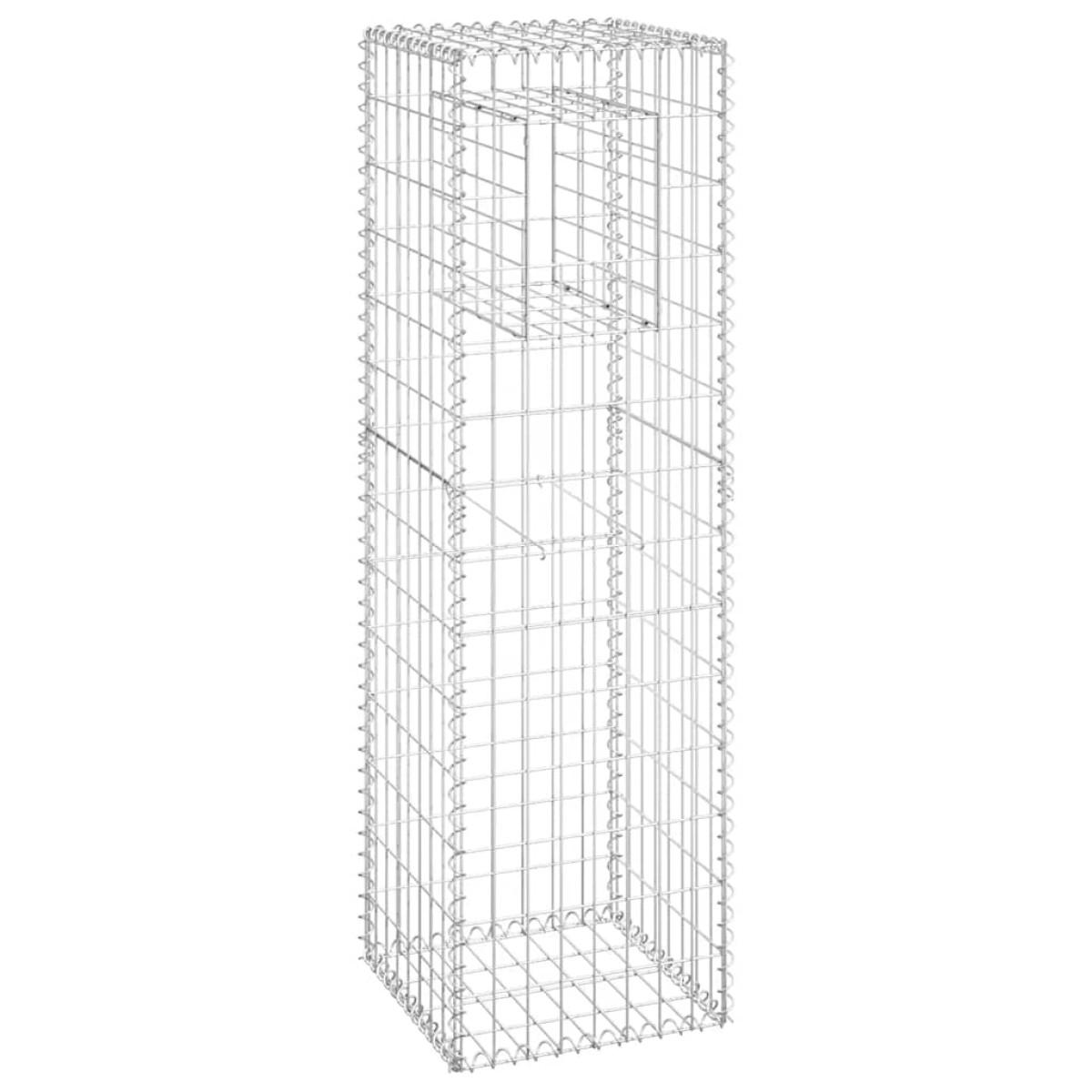 vidaXL Συρματοκιβώτια Στύλοι 2 τεμ. 40 x 40 x 140 εκ. Σιδερένιοι