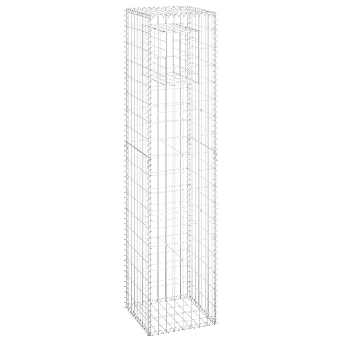 vidaXL Συρματοκιβώτια Στύλοι 2 τεμ. 40 x 40 x 180 εκ. Σιδερένιοι