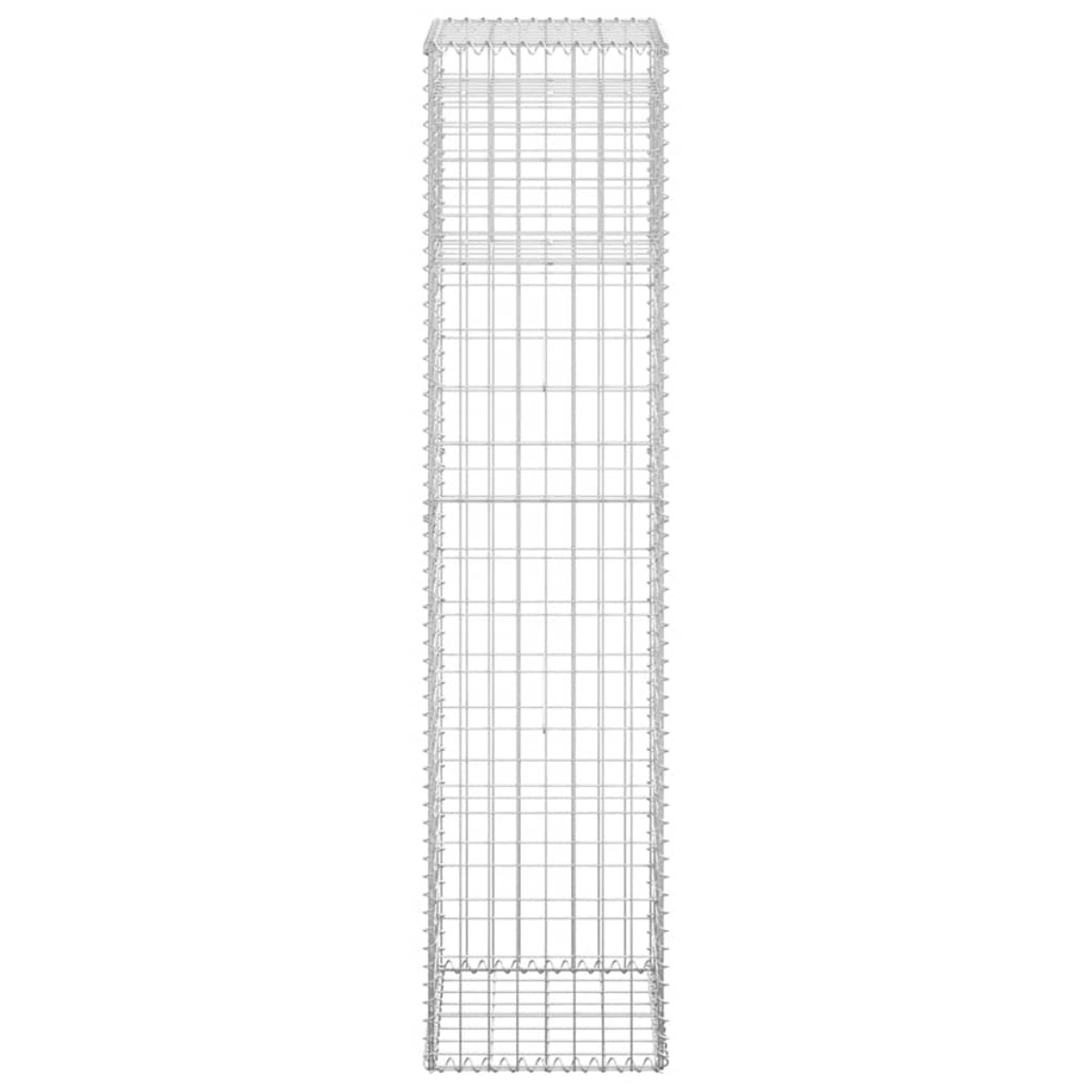 vidaXL Συρματοκιβώτια Στύλοι 2 τεμ. 40 x 40 x 180 εκ. Σιδερένιοι