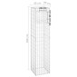 vidaXL Συρματοκιβώτια Στύλοι 2 τεμ. 40 x 40 x 180 εκ. Σιδερένιοι