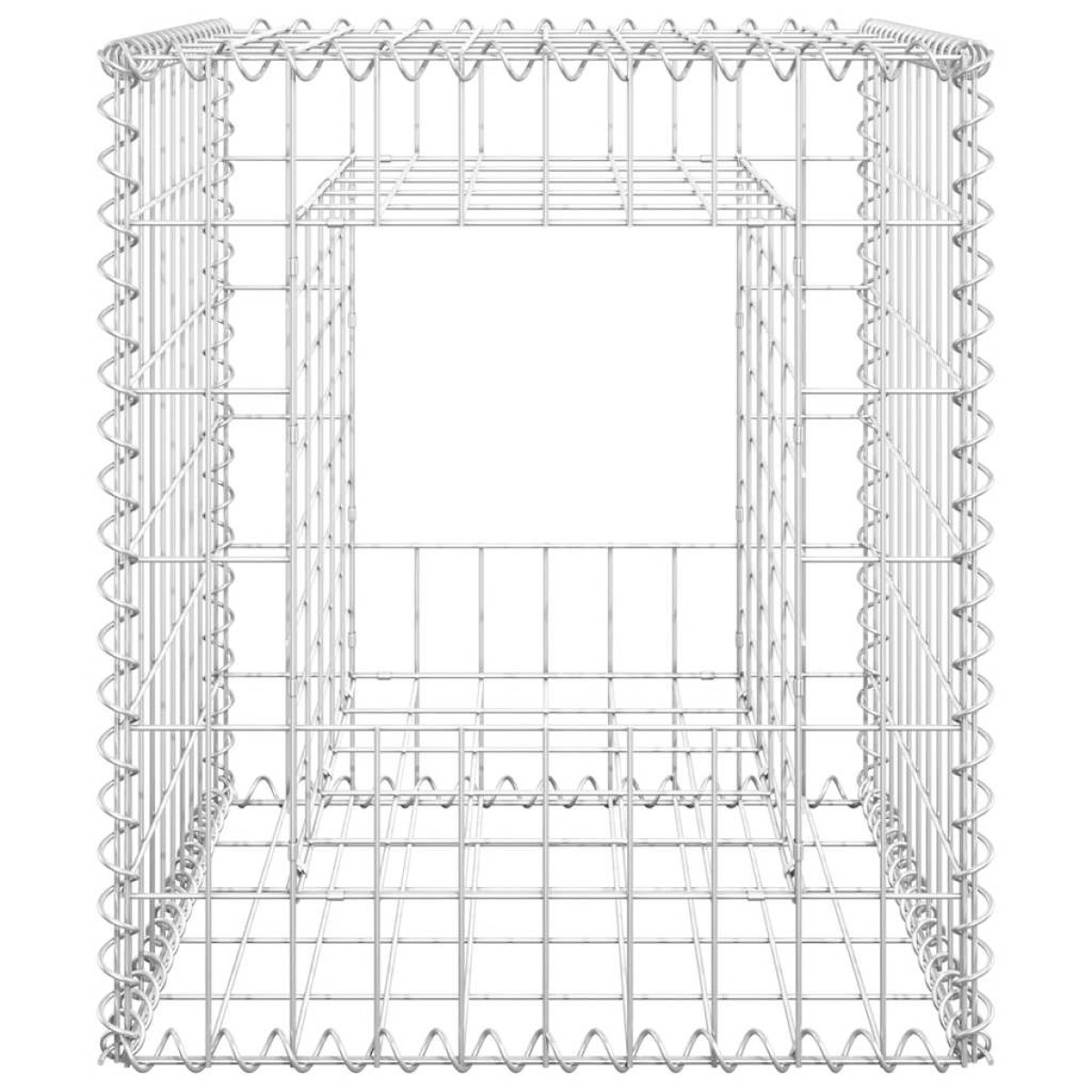 vidaXL Συρματοκιβώτια Στύλοι 2 τεμ. 50 x 50 x 60 εκ. Σιδερένιοι