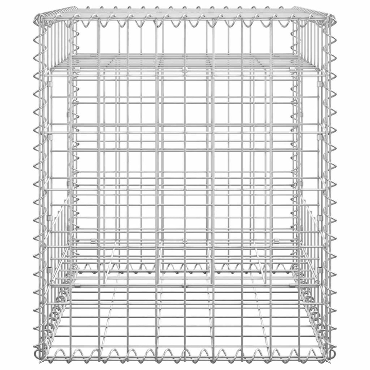 vidaXL Συρματοκιβώτια Στύλοι 2 τεμ. 50 x 50 x 60 εκ. Σιδερένιοι
