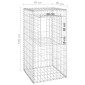 vidaXL Συρματοκιβώτια Στύλοι 2 τεμ. 50 x 50 x 100 εκ. Σιδερένιοι