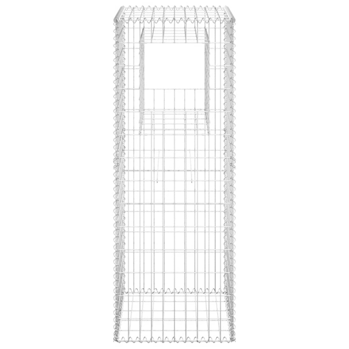 vidaXL Συρματοκιβώτια Στύλοι 2 τεμ. 50 x 50 x 140 εκ. Σιδερένιοι