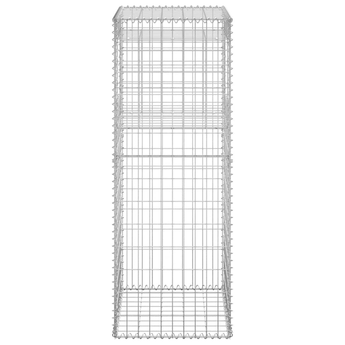 vidaXL Συρματοκιβώτια Στύλοι 2 τεμ. 50 x 50 x 140 εκ. Σιδερένιοι