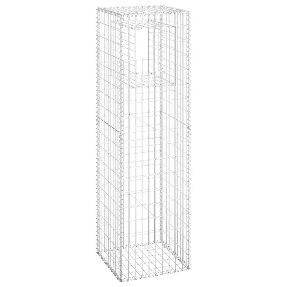 vidaXL  Συρματοκιβώτιο Στύλος 50 x 50 x 180 εκ. Σιδερένιο