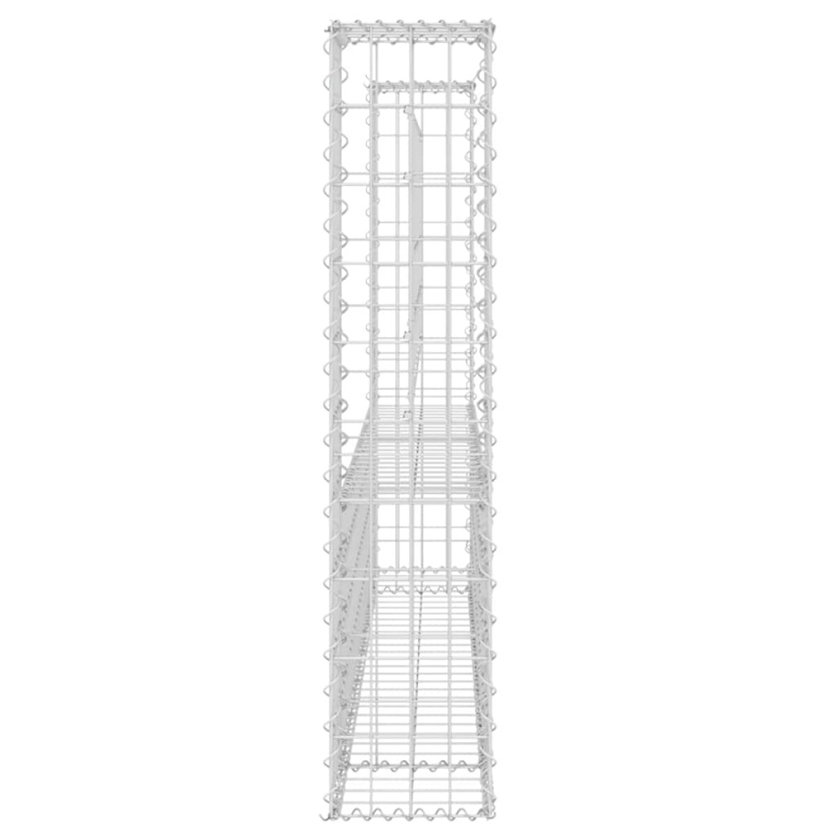 vidaXL Συρματοκιβώτιο σε U Σχήμα με 2 Στύλους 140x20x100 εκ Σιδερένιο