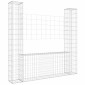 vidaXL Συρματοκιβώτιο σε U Σχήμα με 2 Στύλους 140x20x150 εκ. Σιδερένιο