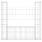 vidaXL Συρματοκιβώτιο σε U Σχήμα με 2 Στύλους 140x20x150 εκ. Σιδερένιο
