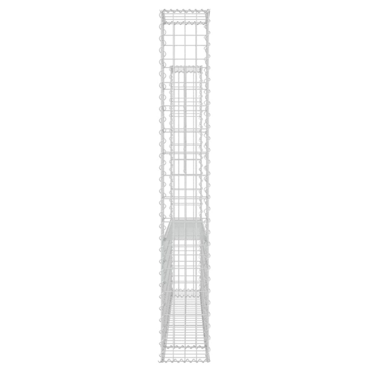 vidaXL Συρματοκιβώτιο σε U Σχήμα με 2 Στύλους 140x20x150 εκ. Σιδερένιο